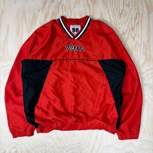 58 Sports Maryland Terrapins Terps Windbreaker Pullover Jacket Mens Medium Red